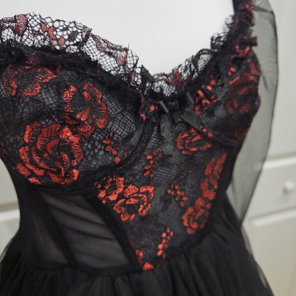 Dolls Kill Black and Red High Low Dress - Picture 5 of 10